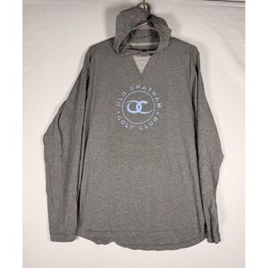 B. Draddy Hoodie Mens Medium Gray Old Chatham Golf Club Long Sleeve Soft Stretch